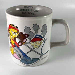 Vtg Garfield Coffee Cup Mug Mother's Day Big Deal Multicolor Collectible 70s